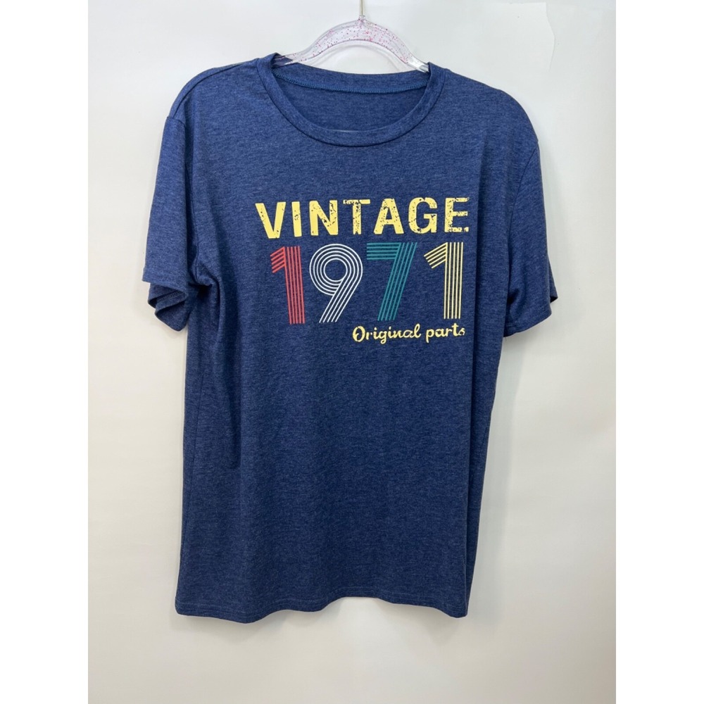 Vintage 1971 Original Parts T-Shirt Navy Blue Womens XL